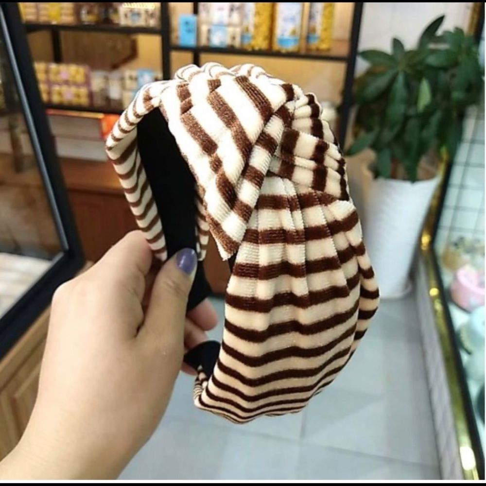 2/$20 LUXE VELVET STRIPED HEADBAND
